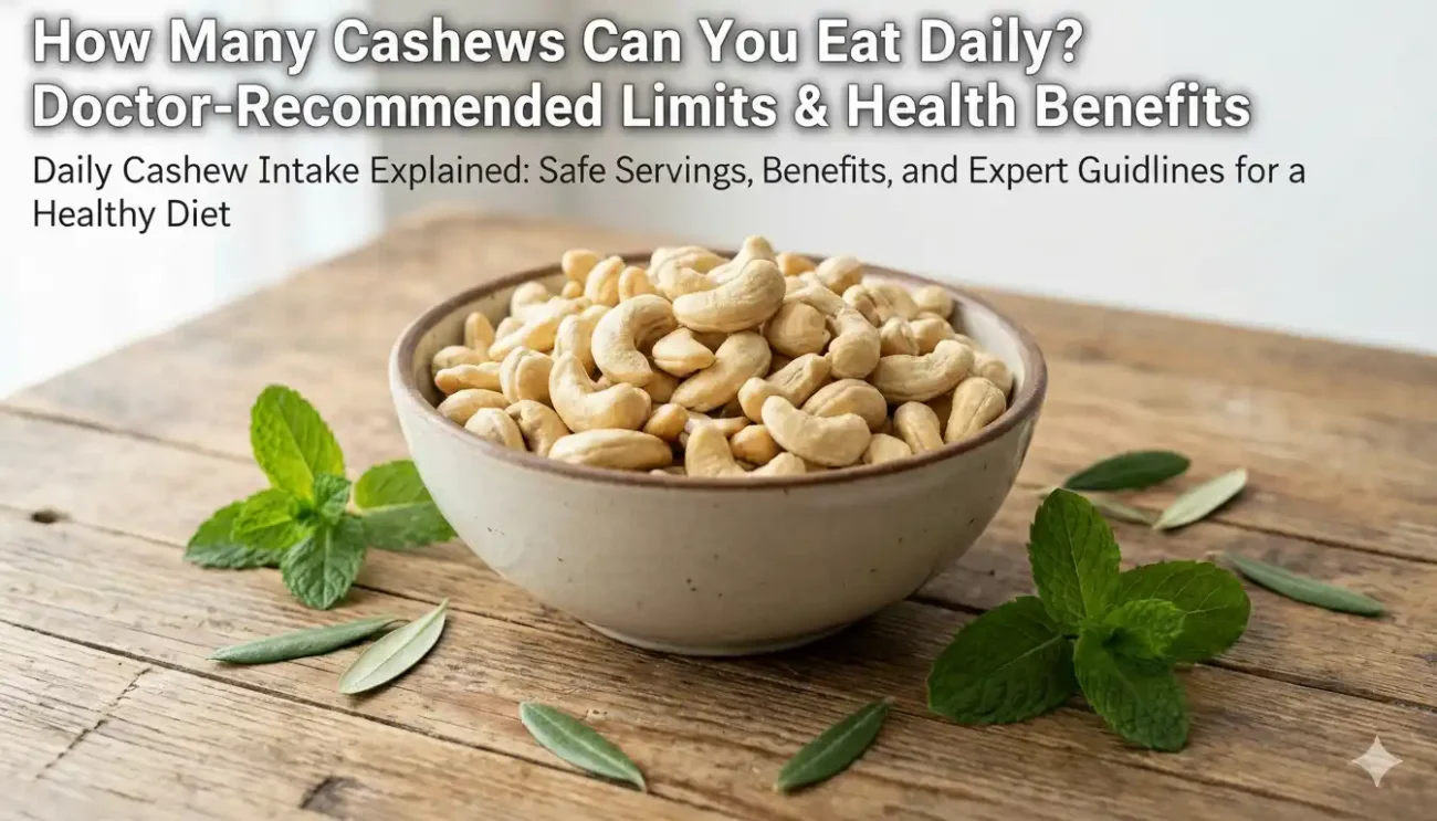 how many cashews can you eat daily — premium raw cashews bowl top view photo