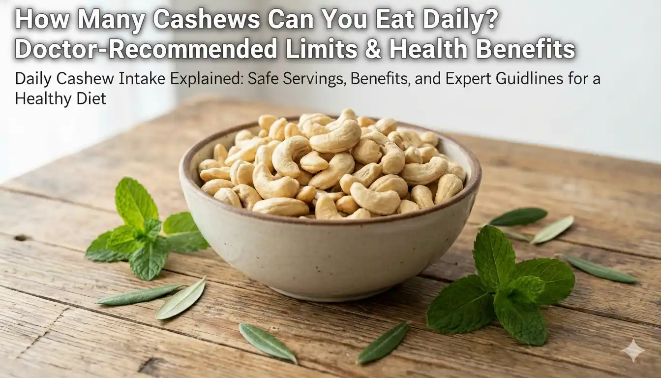 how many cashews can you eat daily — premium raw cashews bowl top view photo