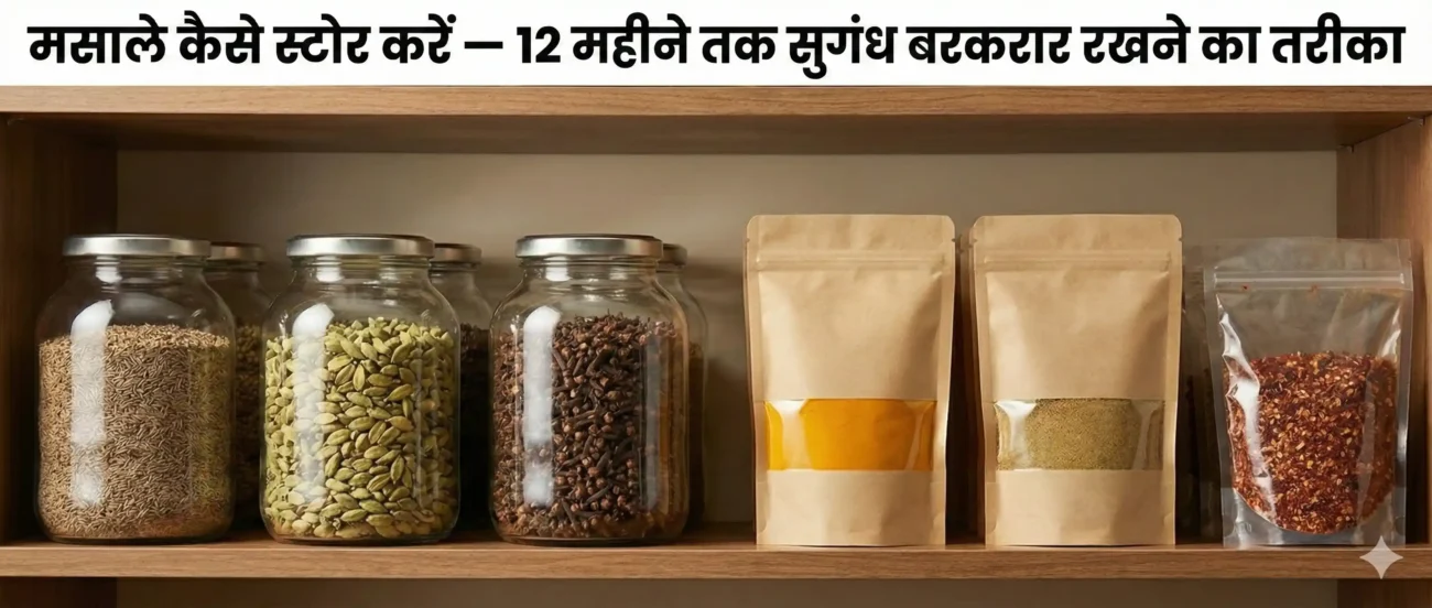 मसाले कैसे स्टोर करें Airtight जार में”